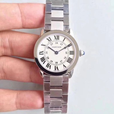 까르띠에 롱드솔로 화이트 Ronde Solo de Cartier 29mm K11