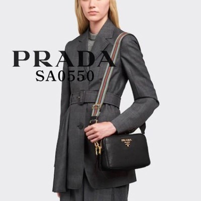 프라다 레플리카 가방 [PRADA] 프라다 더블지퍼 레더 크로스 바디백 겸 숄더백 신상