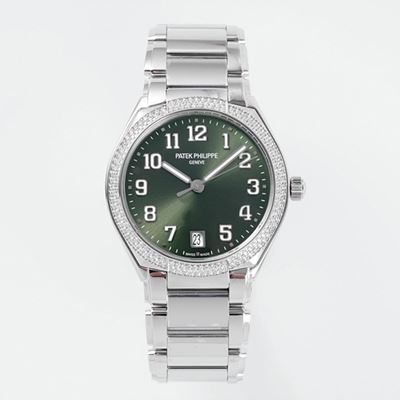 PATEK PHILILIPPE 파텍필립 Twenty 4 36mm 그린 다이얼 다이아몬드 오토매틱 메탈 시계 73001200A-011