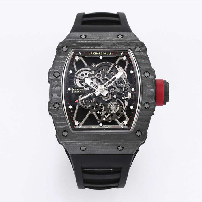 리차드밀 레플리카 시계 RICHARD MILLE 리차드밀 라파엘 나달 42.7mm 오토매틱 러버밴드 스트랩 시계 RM 35-01