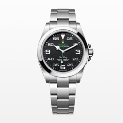 로렉스 레플리카 시계  ROLEX 롤렉스 오이스터스틸 에어킹 40mm 블랙다이얼 오토매틱 메탈 시계 126900