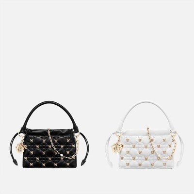 디올 레플리카 가방 LADY DIOR MILLY 골드 피니시 나비 스터드 스몰 백 【매장-350만원대】